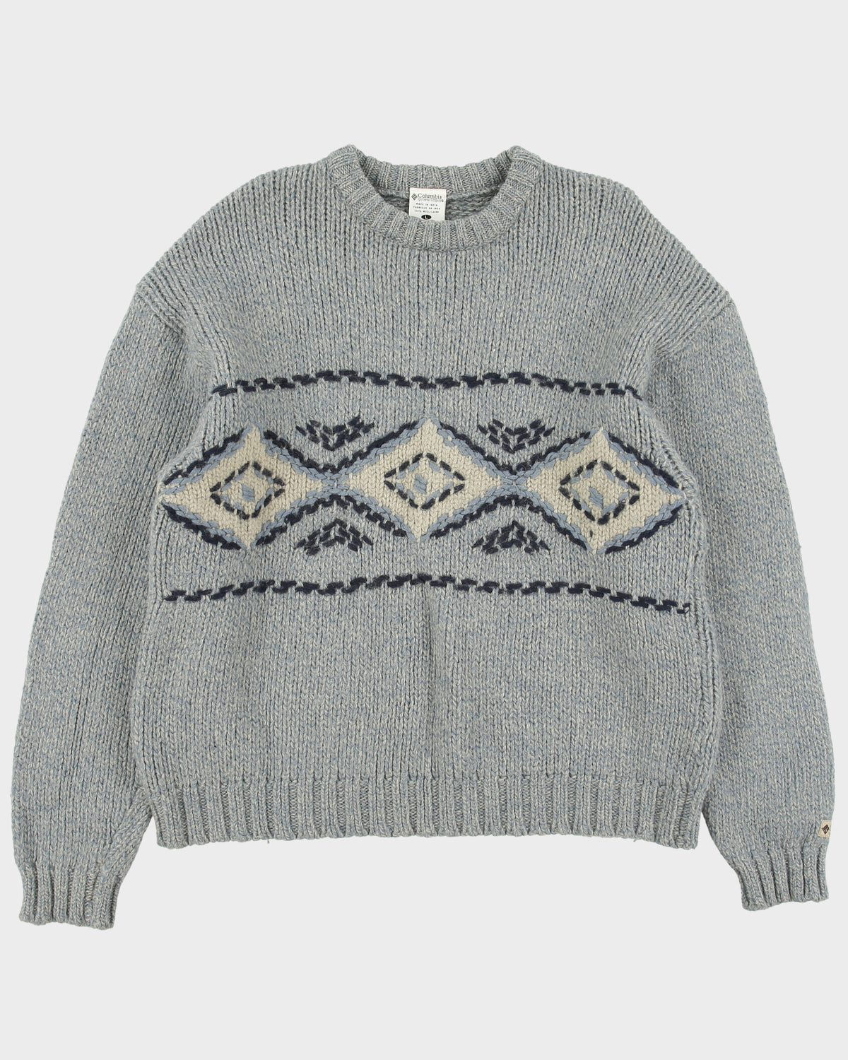Vintage 1990s Columbia Wool Chunky Heavyweight Jumper - L