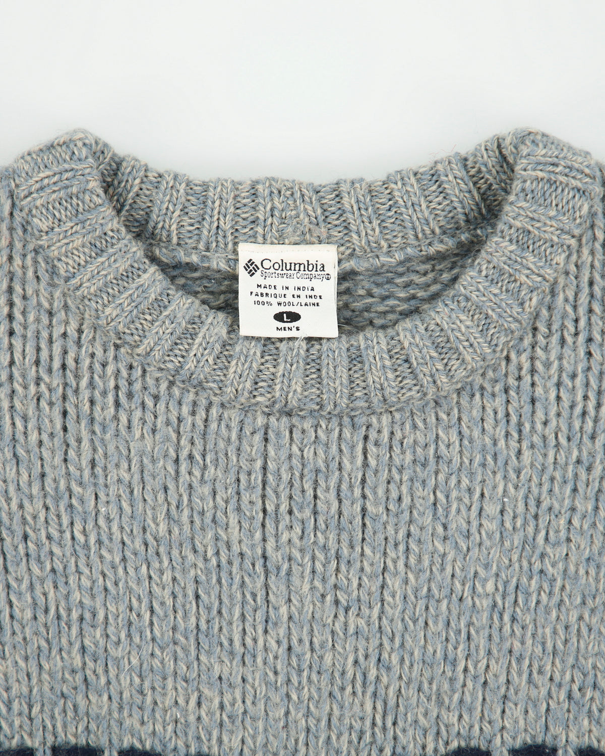 Vintage 1990s Columbia Wool Chunky Heavyweight Jumper - L