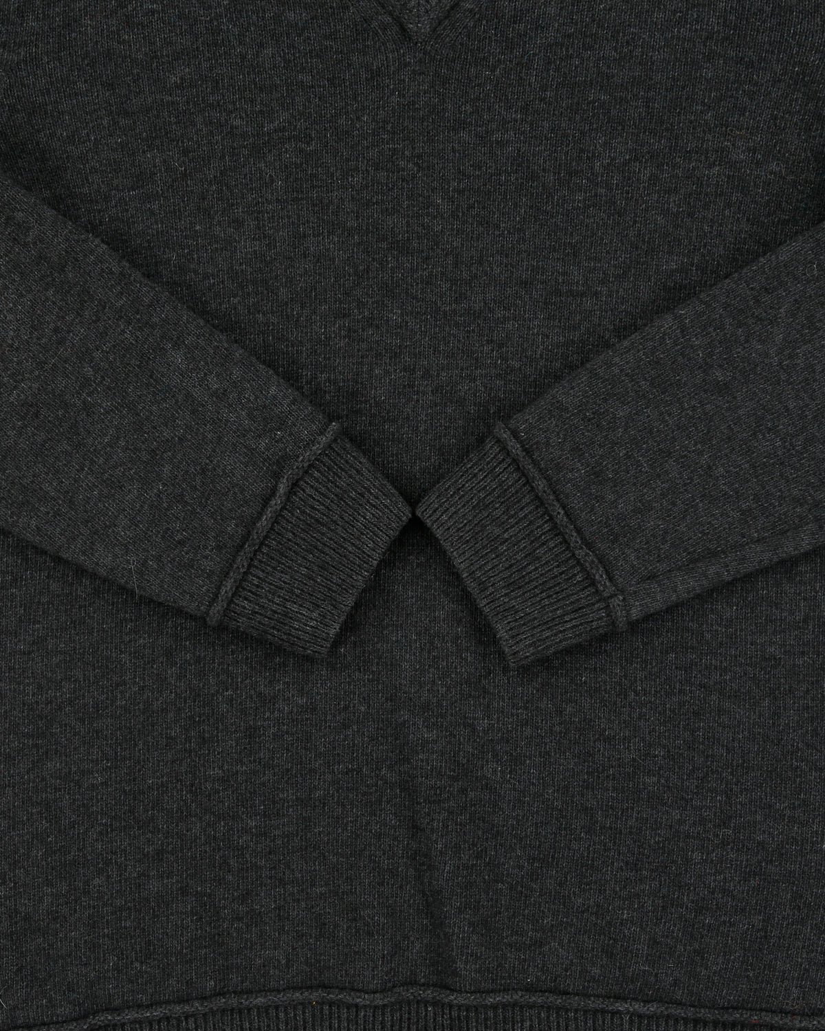 Vintage Hugo Boss Marl Grey Yak Wool Blend Knit Daffino V-Neck Jumper - XXL