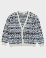 Vintage 1990s London Fog Abstract Textured Knit Cardigan - L