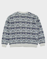 Vintage 1990s London Fog Abstract Textured Knit Cardigan - L