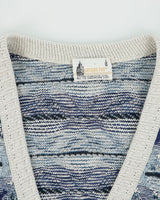 Vintage 1990s London Fog Abstract Textured Knit Cardigan - L