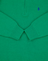 Vintage Polo Ralph Lauren Classic Knit Funnel Neck Quarter-Zip Jumper - L