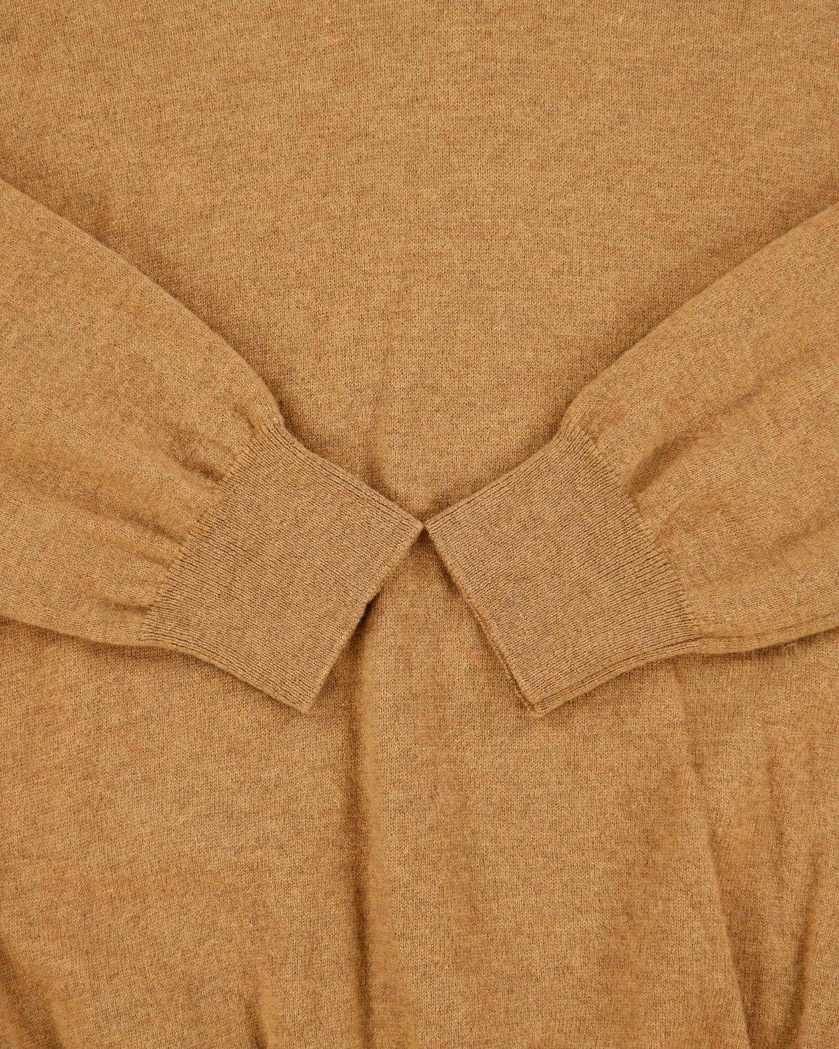 Vintage Y2K 00s Polo Ralph Lauren Tan Merino Wool Classic V-Neck Jumper - L