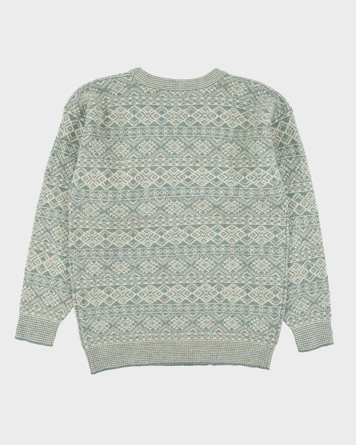 Vintage 1980s Hunt Club Fair Isle Wool Knit Jumper - M