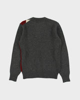 Vintage 1980s Sears Lambswool V-neck Argyle Knit Jumper - S