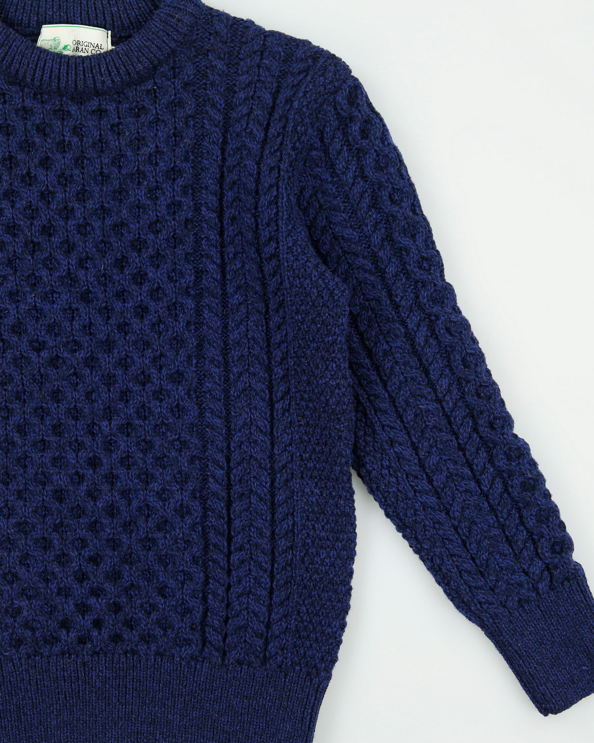 Vintage Aran Company Merino Wool Fisherman Knit Jumper - XS