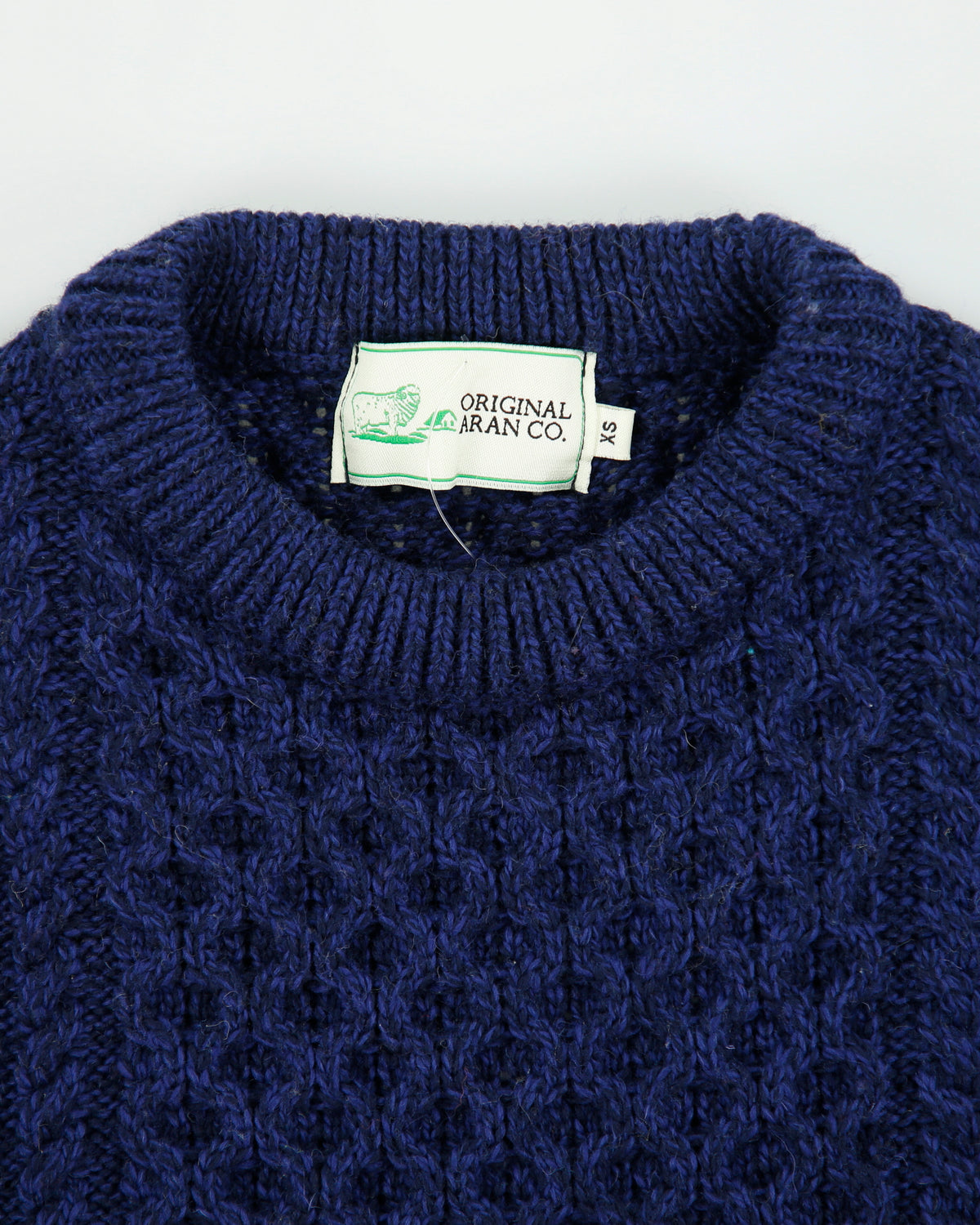 Vintage Aran Company Merino Wool Fisherman Knit Jumper - XS