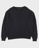 Vintage 1980s Abercrombie &amp; Fitch Peruvian Alpaca Woven Knit Chunky Crewneck Jumper - XL