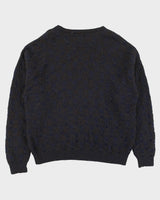 Vintage 1980s Abercrombie &amp; Fitch Peruvian Alpaca Woven Knit Chunky Crewneck Jumper - XL