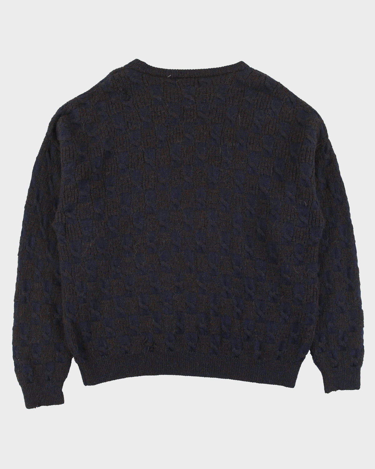 Vintage 1980s Abercrombie &amp; Fitch Peruvian Alpaca Woven Knit Chunky Crewneck Jumper - XL