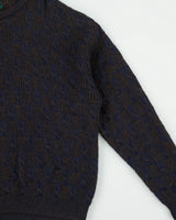Vintage 1980s Abercrombie &amp; Fitch Peruvian Alpaca Woven Knit Chunky Crewneck Jumper - XL