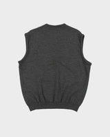 Vintage Y2K 00s Lacoste Marl Grey Wool V-Neck Tank Knit Sweater Vest - XL