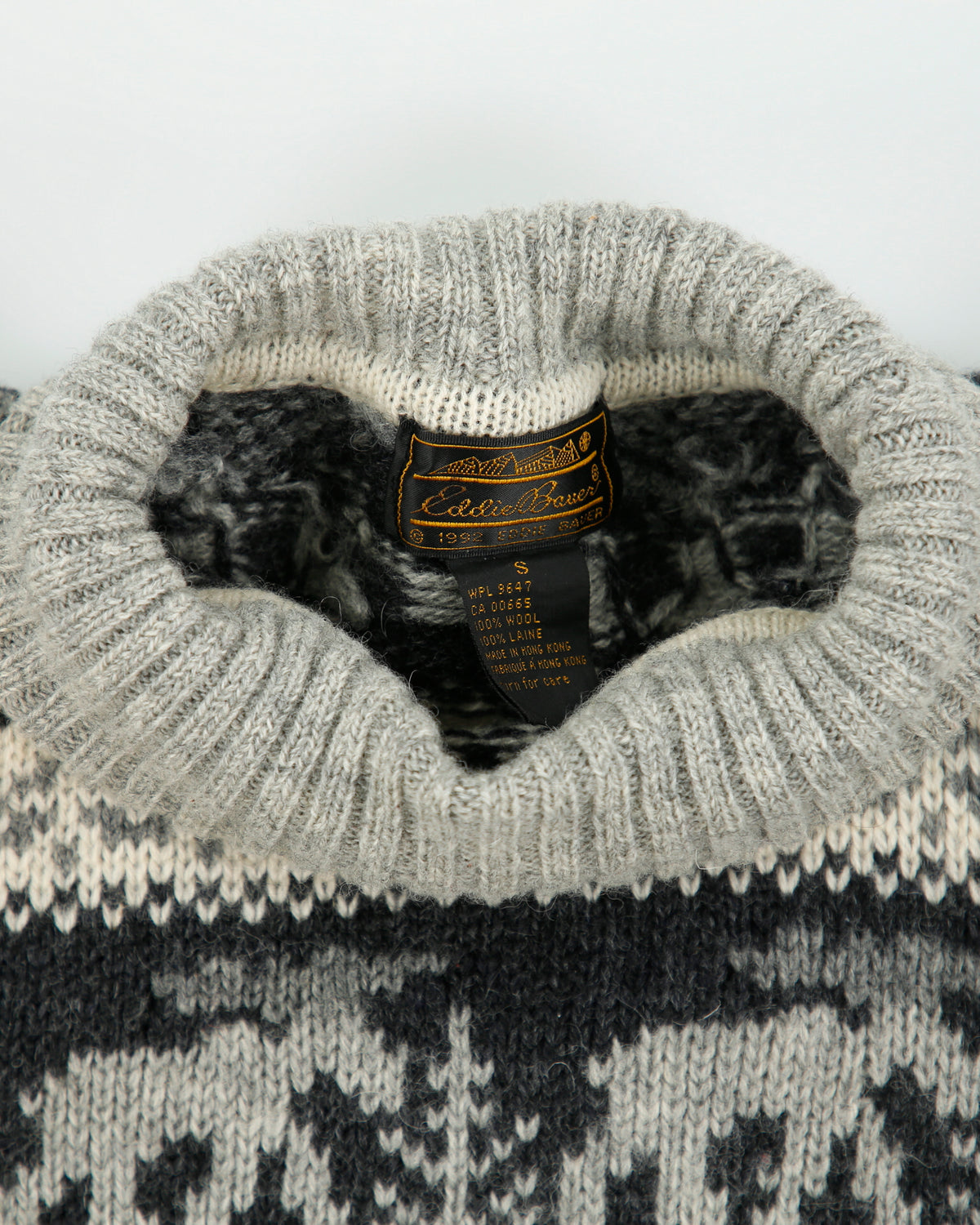 Vintage 1990s Eddier Bauer Wool Roll Neck Knit Jumper - S