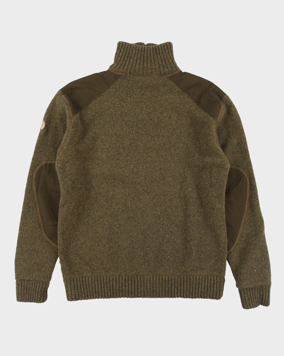Vintage Fjall Raven Wool Zip Neck Chunky Knit Jumper - L