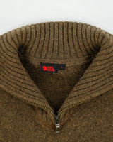 Vintage Fjall Raven Wool Zip Neck Chunky Knit Jumper - L