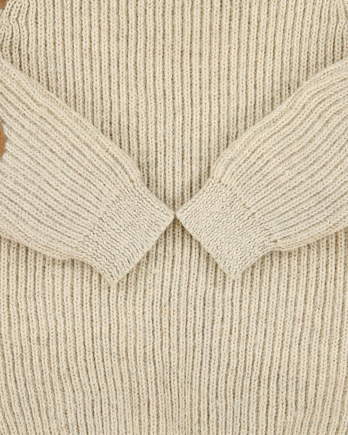 Vintage 1990s Mascot Wool Knit Suede Patch Made In England Chunky Crewneck Jumper - XXL