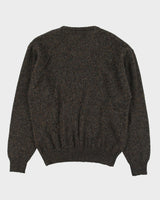 Vintage 1990s Eaton Speckled Wool Knit V-Neck Jumper - XL