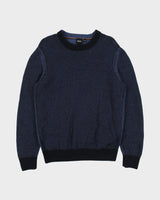 Vintage Hugo Boss Striped Wool Blend Komodoro Knit Crewneck Jumper - L