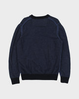 Vintage Hugo Boss Striped Wool Blend Komodoro Knit Crewneck Jumper - L