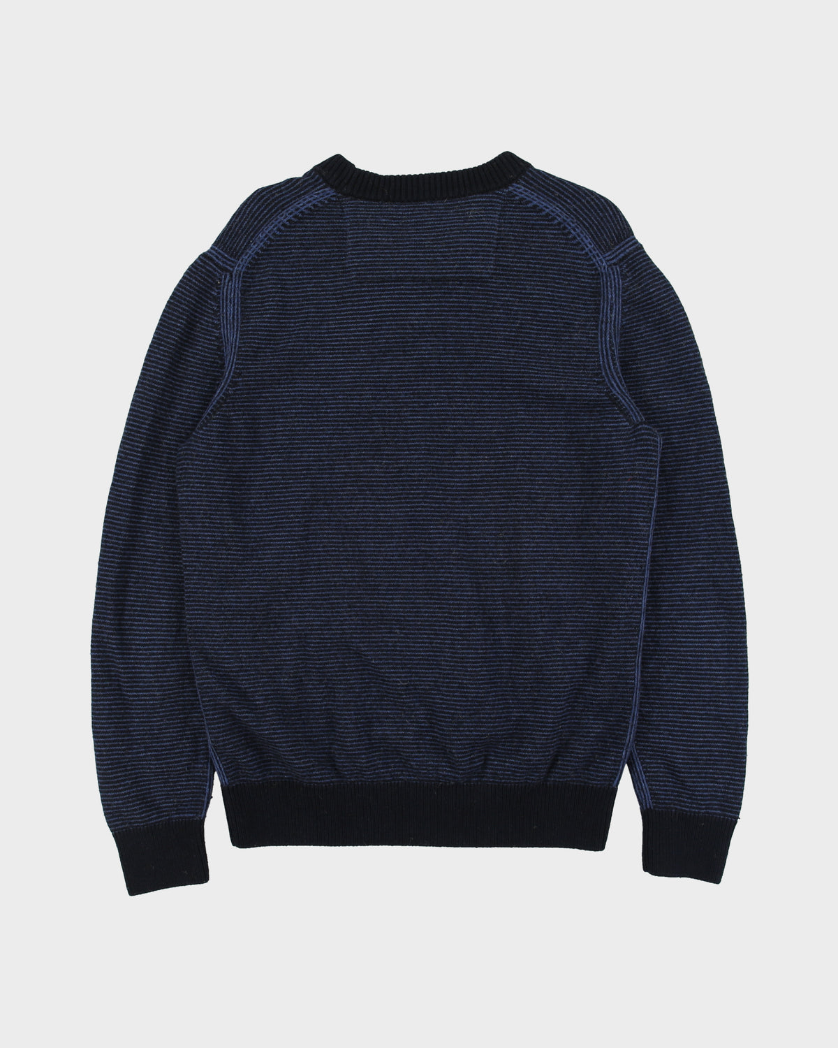 Vintage Hugo Boss Striped Wool Blend Komodoro Knit Crewneck Jumper - L