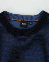 Vintage Hugo Boss Striped Wool Blend Komodoro Knit Crewneck Jumper - L