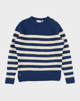Vintage Lacoste Striped Wool Button Shoulder Chunky Crewneck Knit Jumper - L