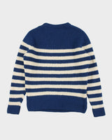 Vintage Lacoste Striped Wool Button Shoulder Chunky Crewneck Knit Jumper - L