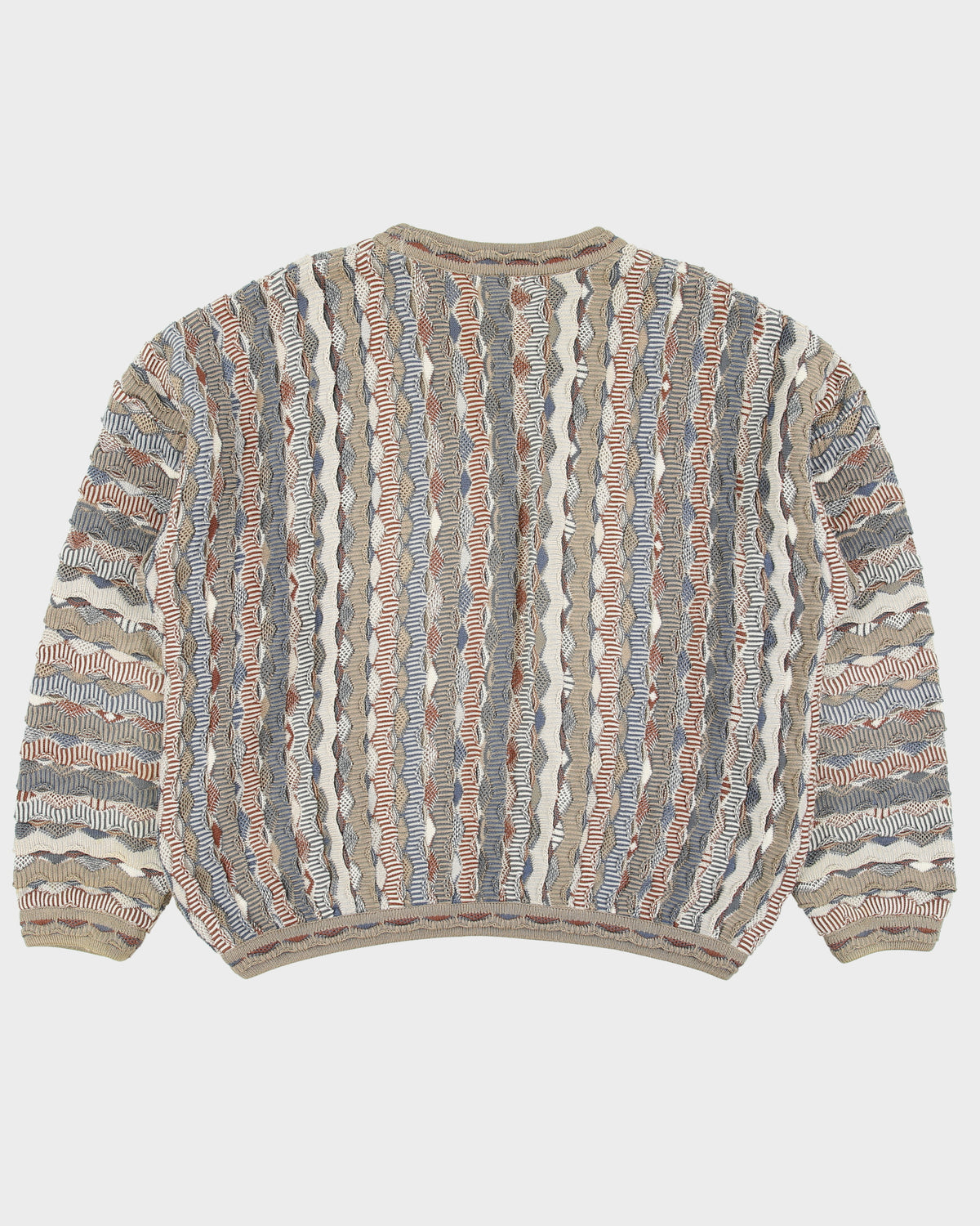 Vintage 1990s Avanzata Interwoven Textured Crewneck Knit Jumper - L
