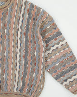 Vintage 1990s Avanzata Interwoven Textured Crewneck Knit Jumper - L