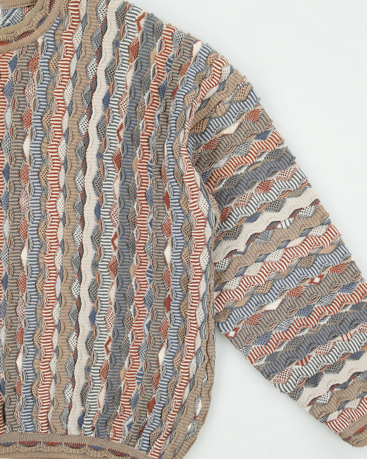 Vintage 1990s Avanzata Interwoven Textured Crewneck Knit Jumper - L
