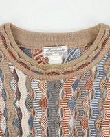 Vintage 1990s Avanzata Interwoven Textured Crewneck Knit Jumper - L
