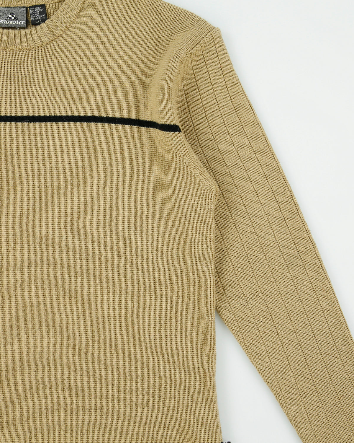 Vintage Y2K 00s Sideout Crewneck Ribbed Knit Jumper - L