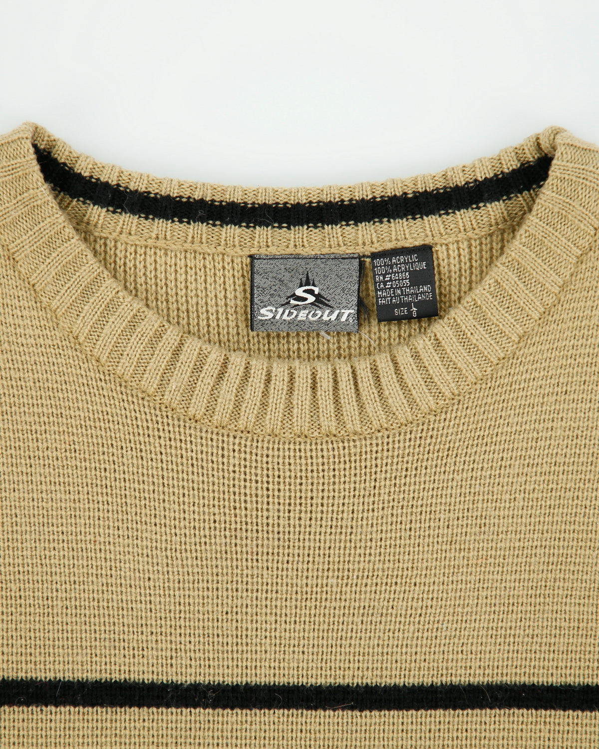 Vintage Y2K 00s Sideout Crewneck Ribbed Knit Jumper - L