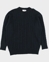 Vintage 1980s Pringle Wool Cable Knit Chunky Jumper - L