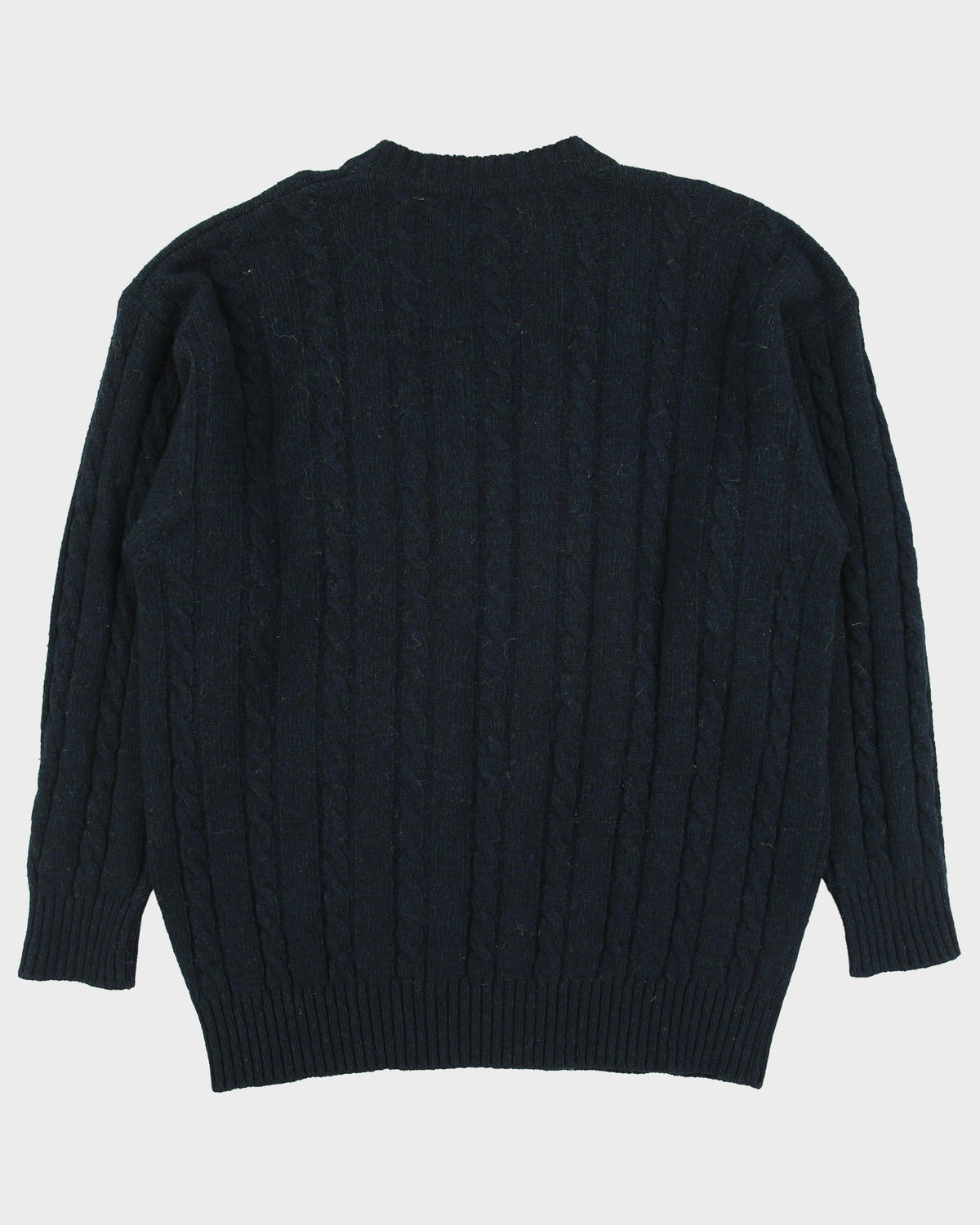 Vintage 1980s Pringle Wool Cable Knit Chunky Jumper - L