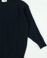 Vintage 1980s Pringle Wool Cable Knit Chunky Jumper - L