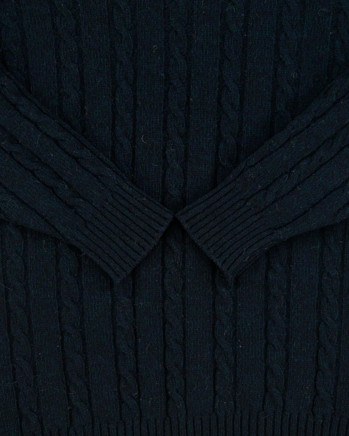 Vintage 1980s Pringle Wool Cable Knit Chunky Jumper - L