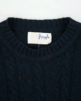 Vintage 1980s Pringle Wool Cable Knit Chunky Jumper - L