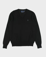 Vintage Polo Ralph Lauren Merino Wool V-Neck Knit Jumper - S