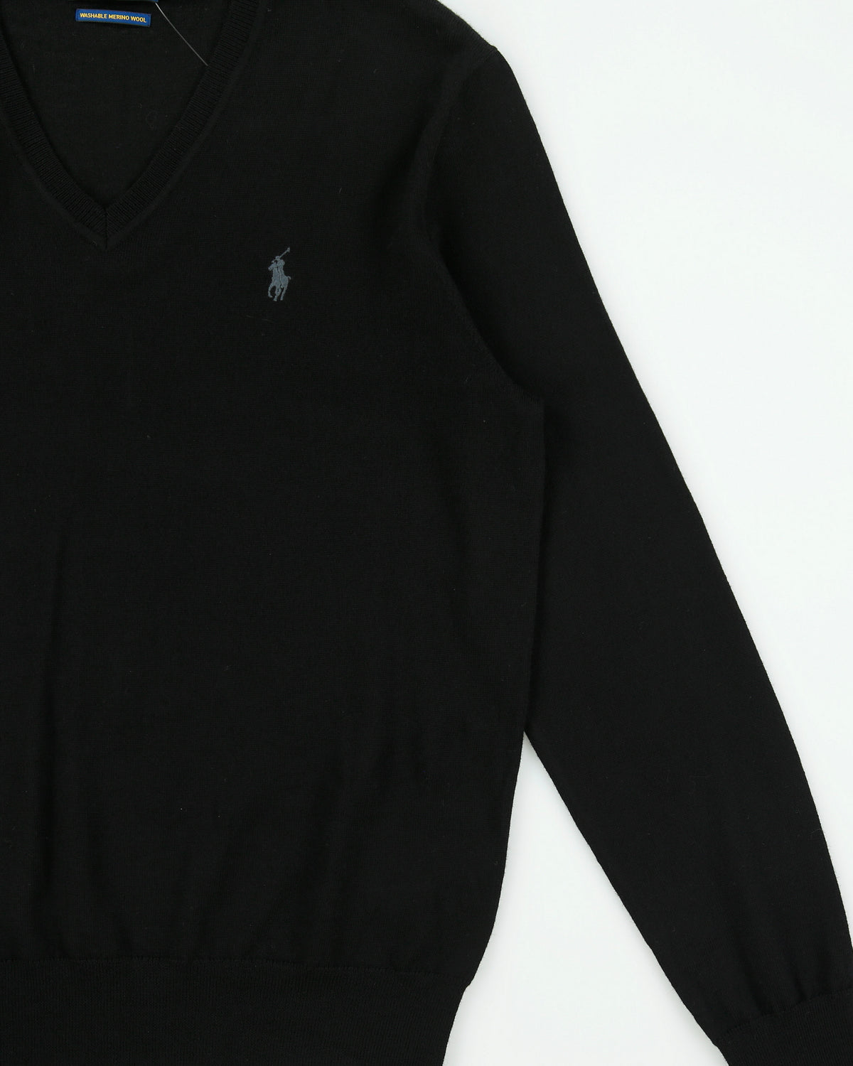 Vintage Polo Ralph Lauren Merino Wool V-Neck Knit Jumper - S