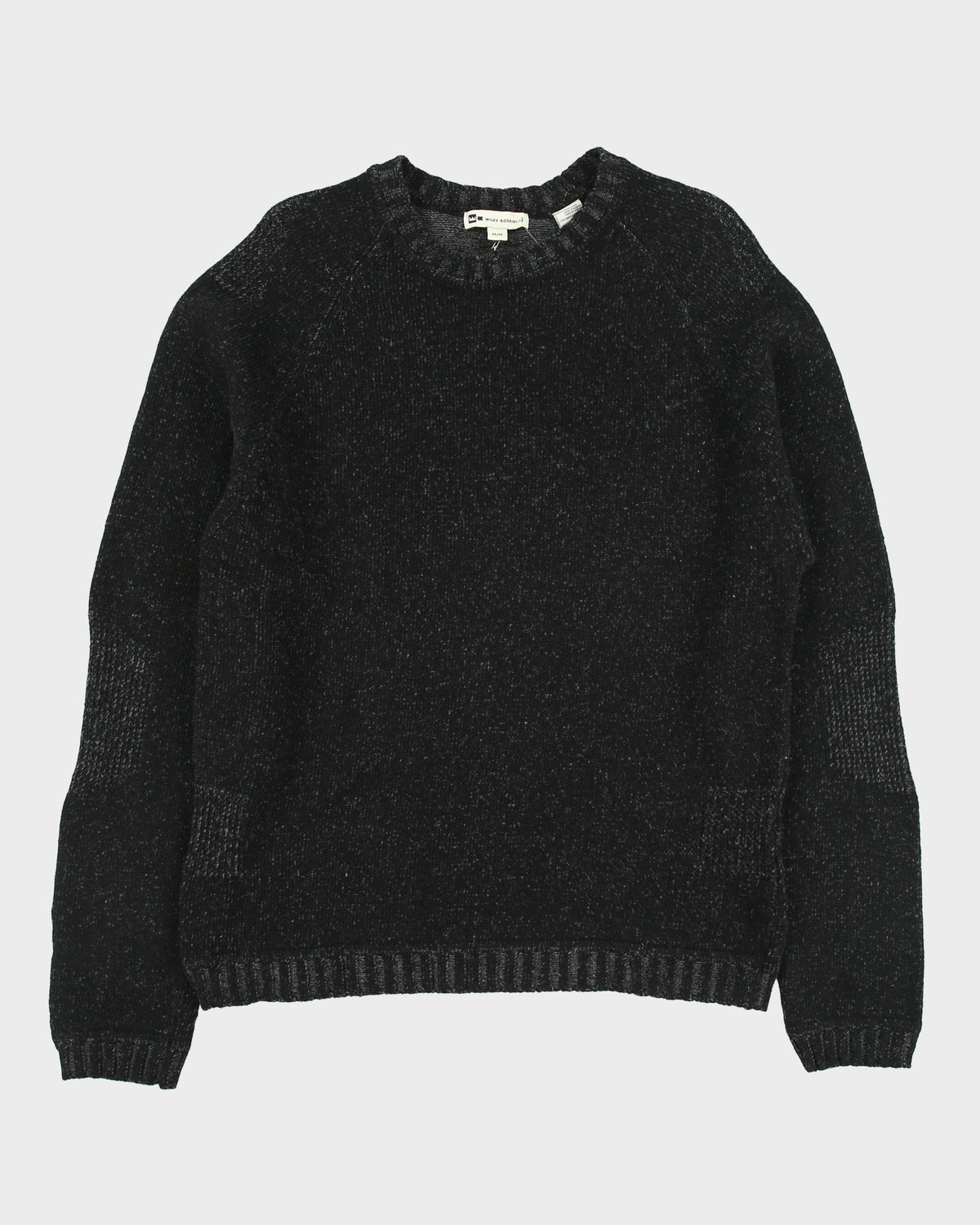 DSWT Vintage Y2K 00s Wilke-Rodriguez Marl Lambswool Ribbed Knit Jumper - M