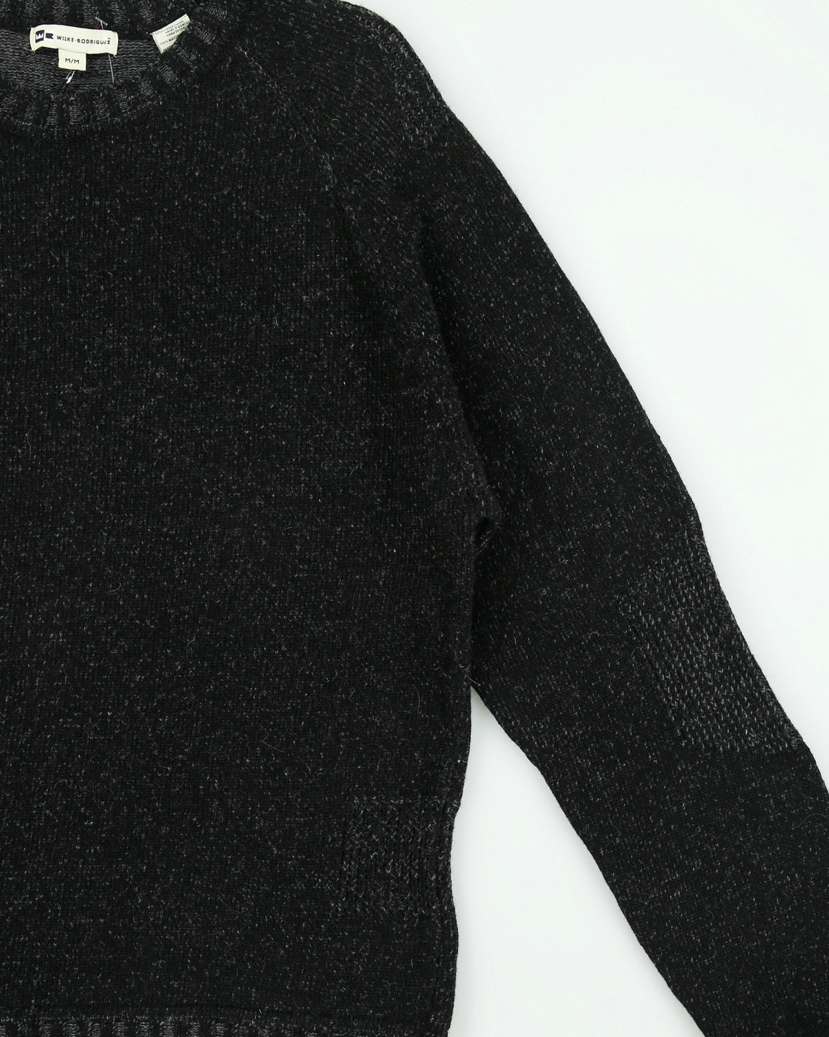 DSWT Vintage Y2K 00s Wilke-Rodriguez Marl Lambswool Ribbed Knit Jumper - M