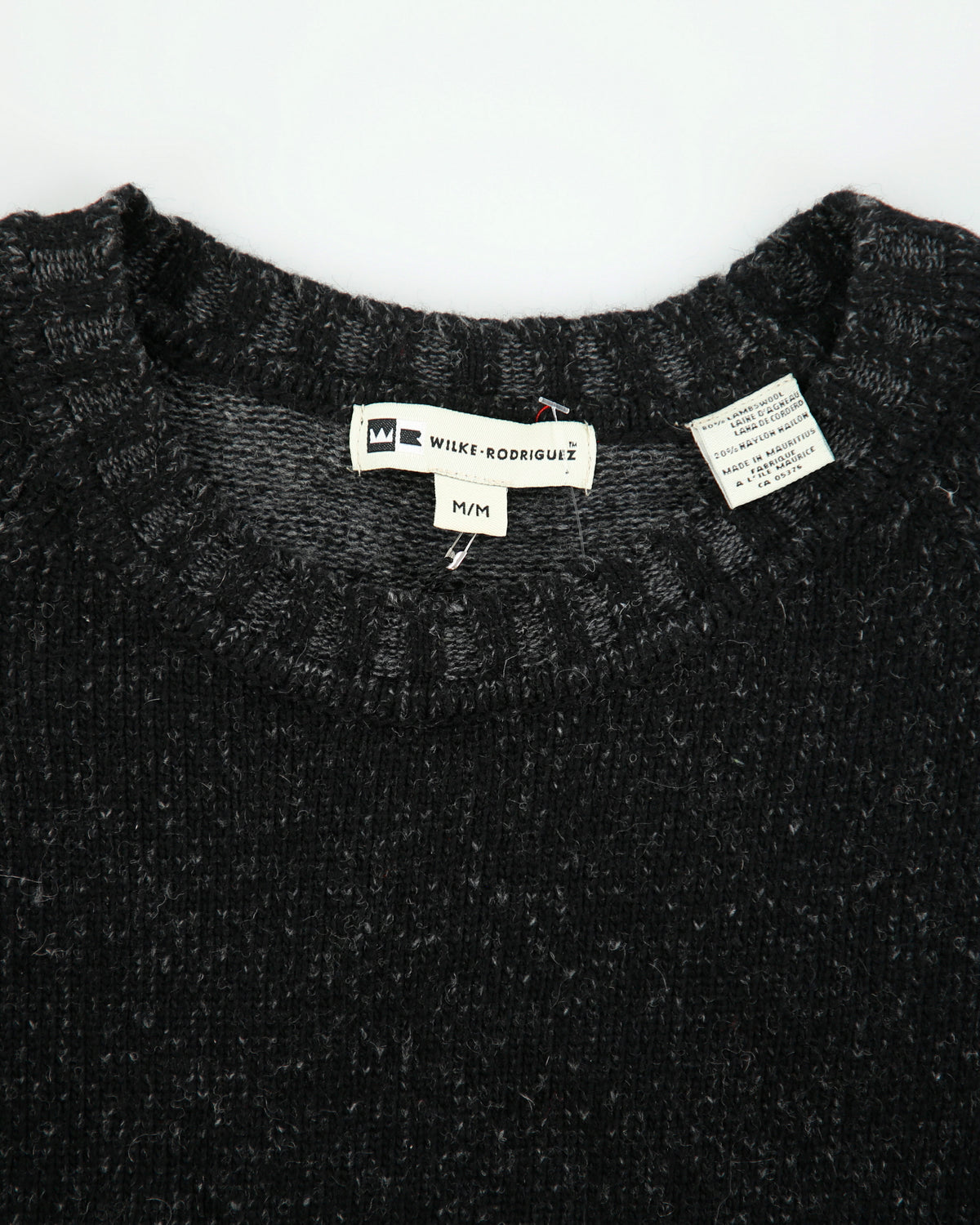 DSWT Vintage Y2K 00s Wilke-Rodriguez Marl Lambswool Ribbed Knit Jumper - M