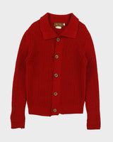 Vintage 1970s Hudson's Bay 'The Bay' Wool Knit Chunky Collared Cardigan - M