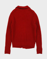 Vintage 1970s Hudson's Bay 'The Bay' Wool Knit Chunky Collared Cardigan - M