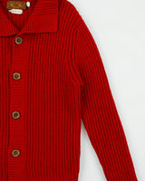 Vintage 1970s Hudson's Bay 'The Bay' Wool Knit Chunky Collared Cardigan - M