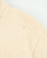Vintage 1980s Polo Ralph Lauren Wool Hudson Bay Striped Chunky Rib Knit Shawl Neck Jumper - M