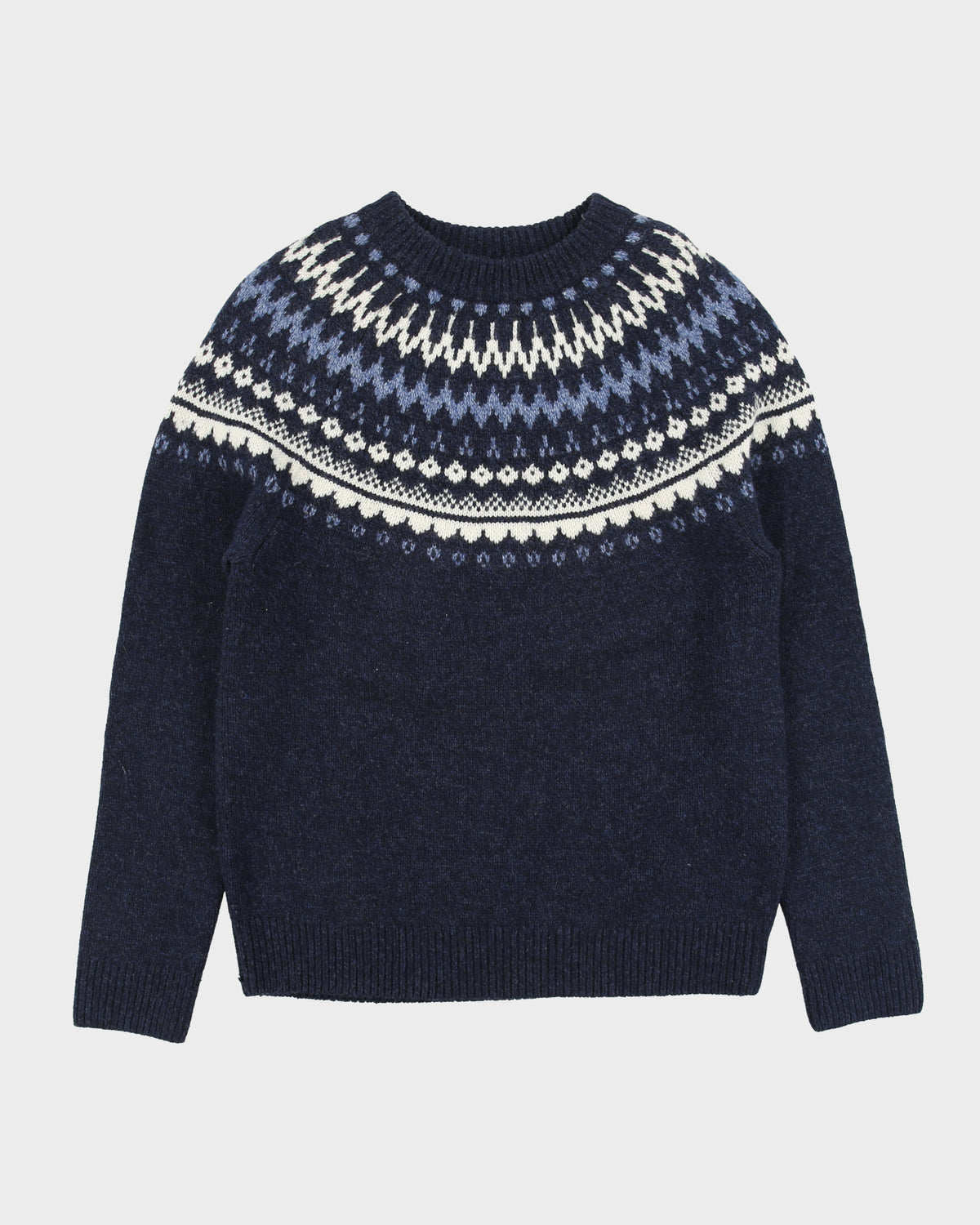 Vintage Y2K 00s Abercrombie &amp; Fitch Wool Blend Fair Isle Knit Jumper - S