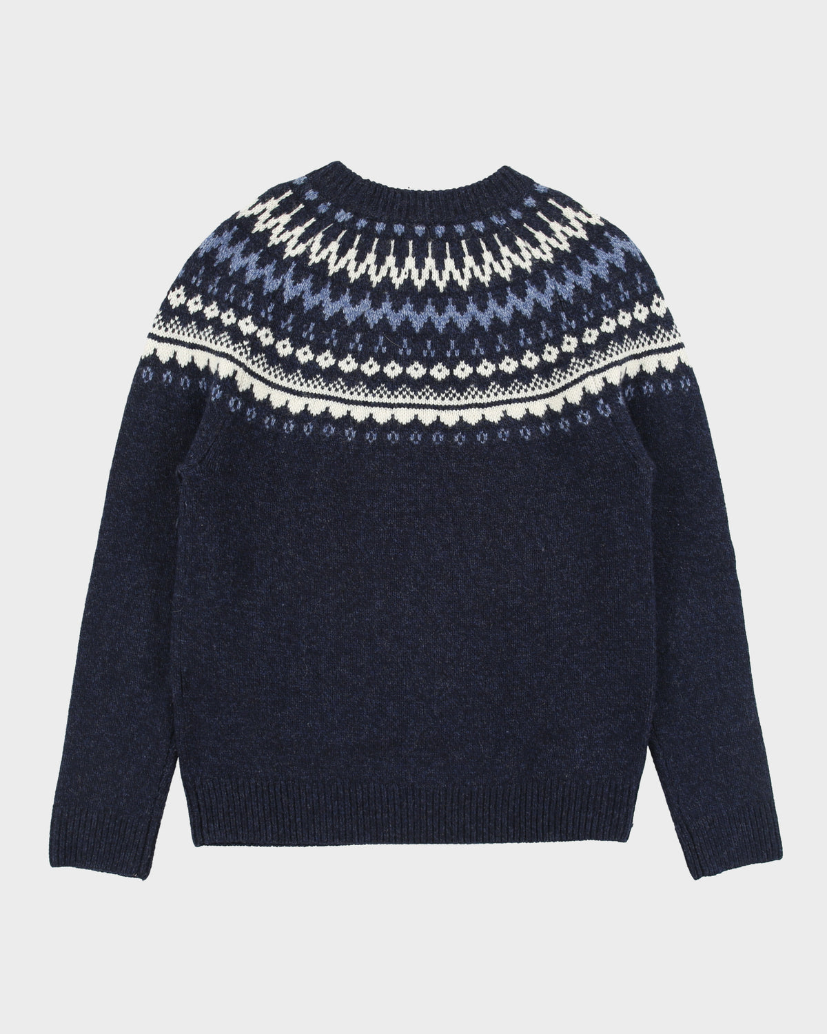 Vintage Y2K 00s Abercrombie &amp; Fitch Wool Blend Fair Isle Knit Jumper - S